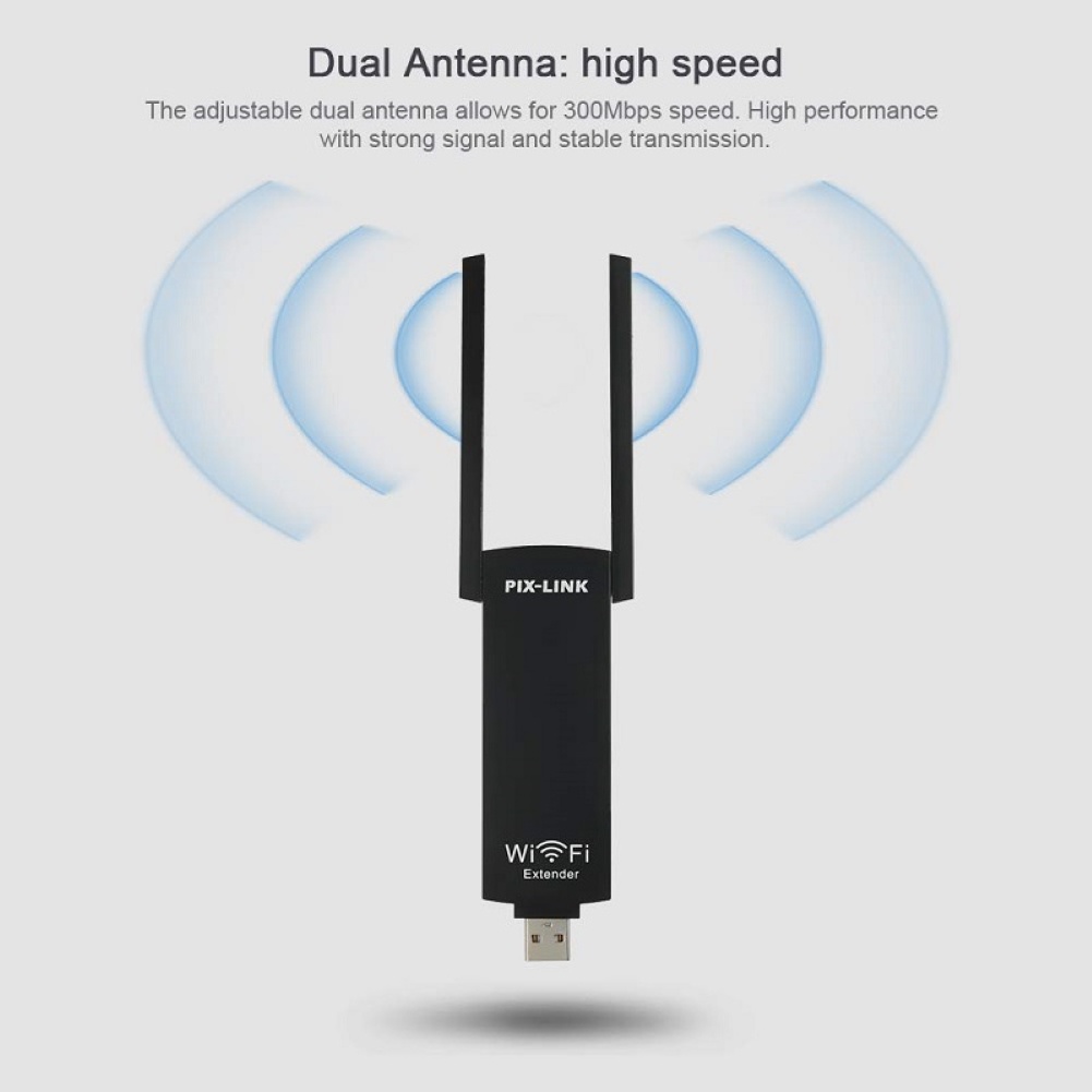 Thiết Bị Khuếch Đại Tín Hiệu Ăng Ten WiFi Không Dây USB 300Mbps