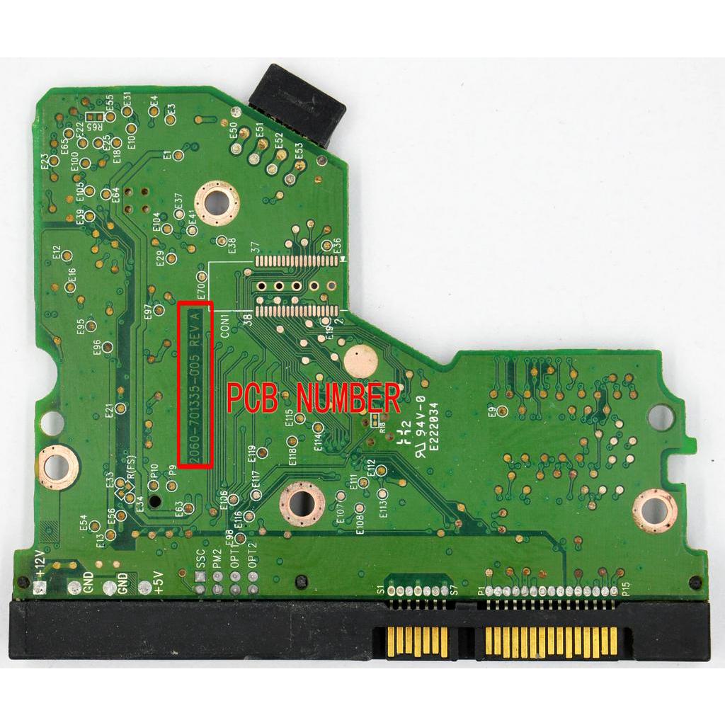 Bảng mạch / bảng mạch Logic PCB HDD: 2060-701335005 REV A Cho WD1600JS / WD1600YS WD2500JS / YS