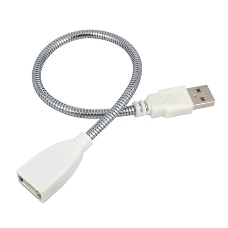 Dây cáp kim loại nối dài chuyển đổi cổng USB sang cổng cắm cho đèn bàn