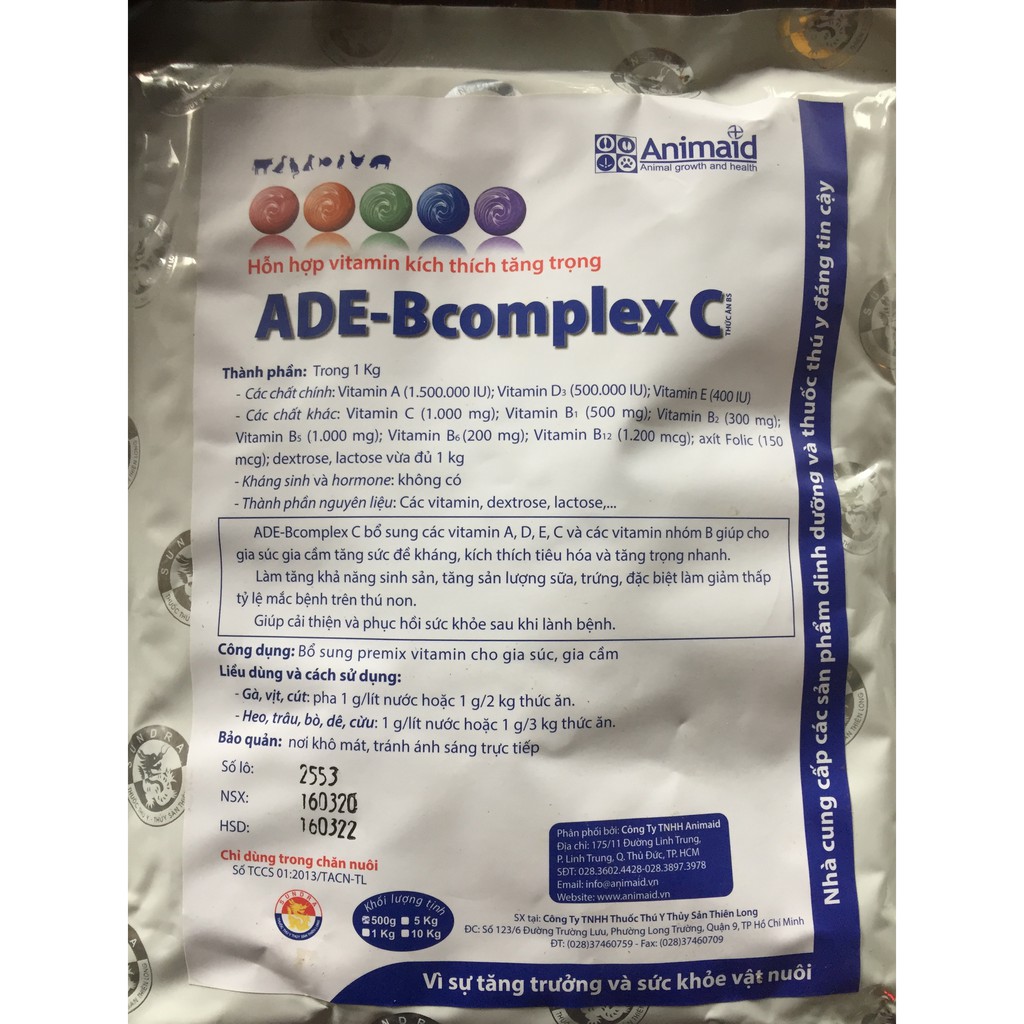 ADE BCOMPLEX C 500g/bì. thuốc bổ cho gà đá.
