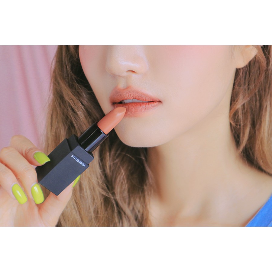 (#119) Son Thỏi Lì  3CE Matte Lip Color Hold On- Màu Cam Đào Nude 3.5g