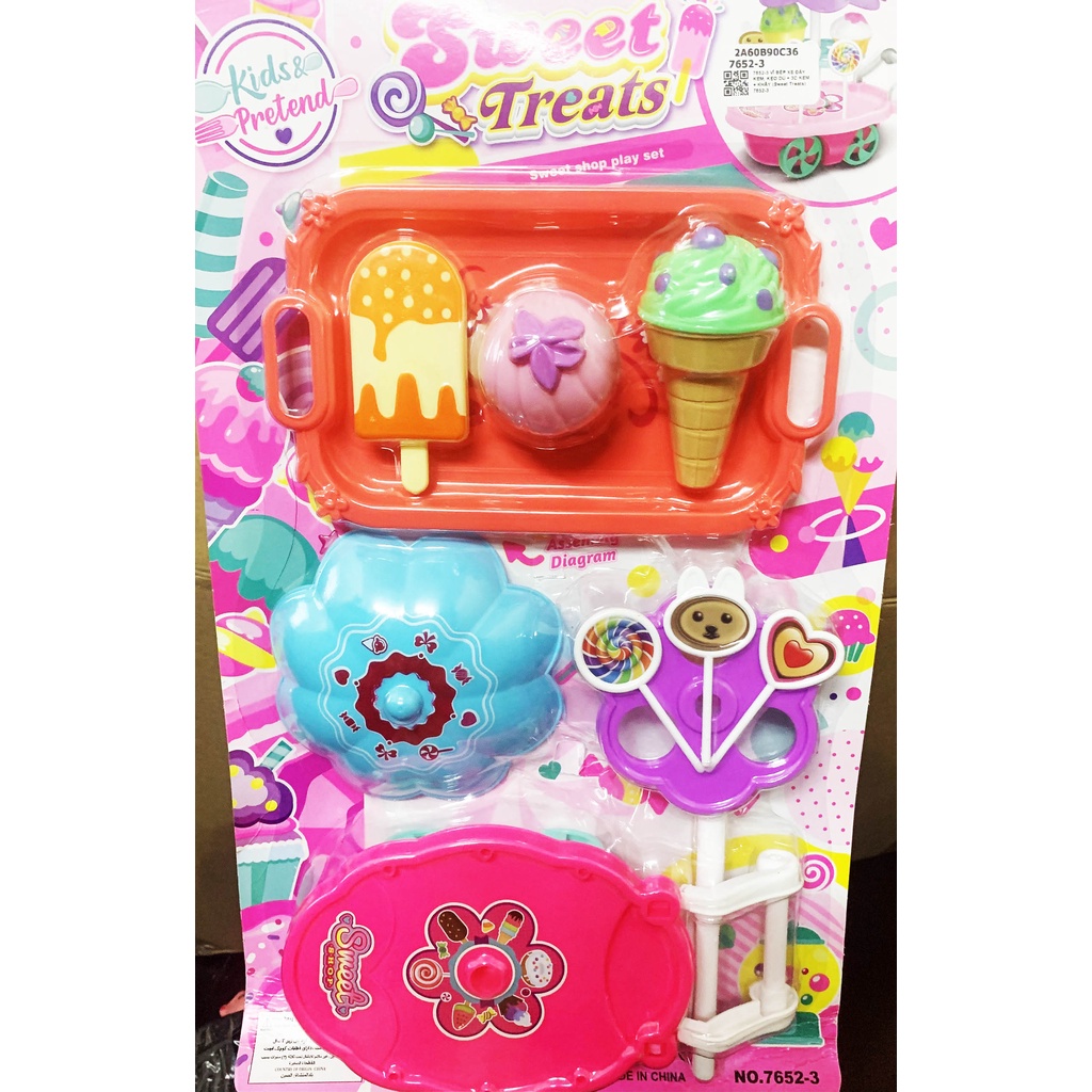 Đồ chơi xe đẩy bán kem và ngựa pony