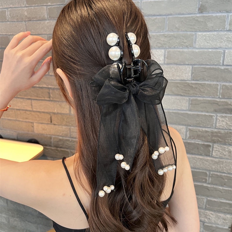 Kẹp Tóc Ruy Băng Nơ Ren Thời Trang Hàn Quốc