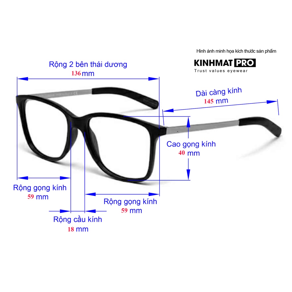 Gọng kính viền hợp kim dáng vuông Bolon YM67313 Kính mắt Pro