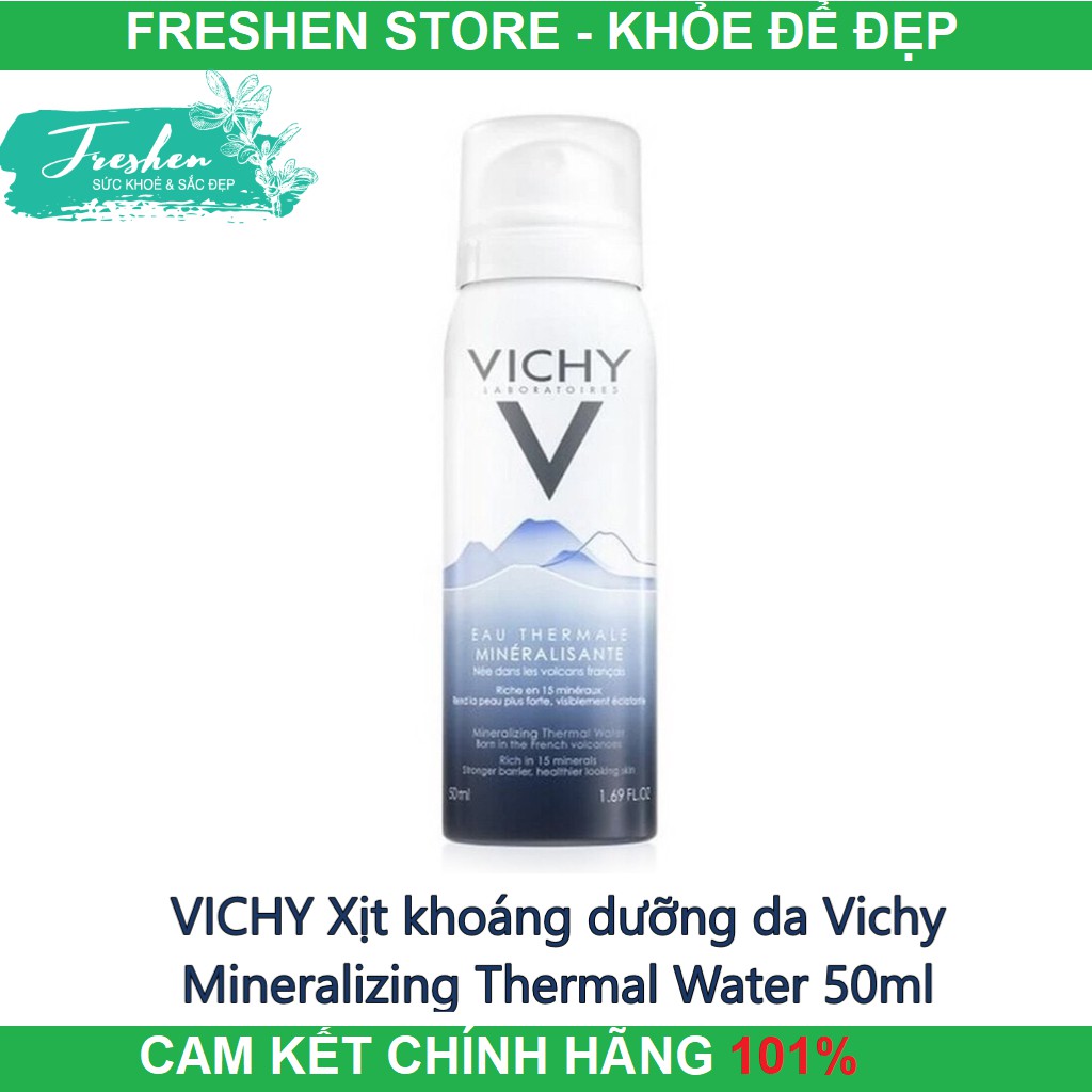 (CHÍNH HÃNG) VICHY Xịt khoáng dưỡng da Vichy Mineralizing Thermal Water 50ml