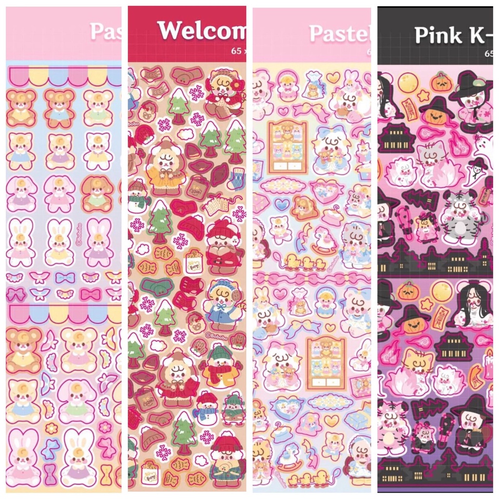 Sticker hình hoạt hình dễ thương trang trí DIY