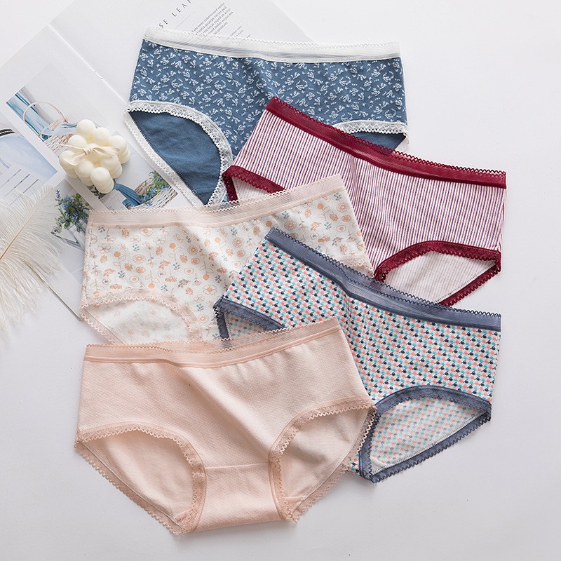 Quần lót nữ cotton cao cấp in hoạ tiết siêu đẹp QL60 | BigBuy360 - bigbuy360.vn