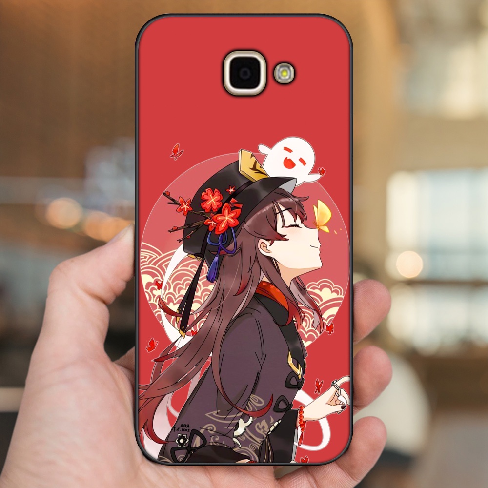 Ốp lưng Samsung A9 Pro viền đen in hình Hutao Genshin Impact