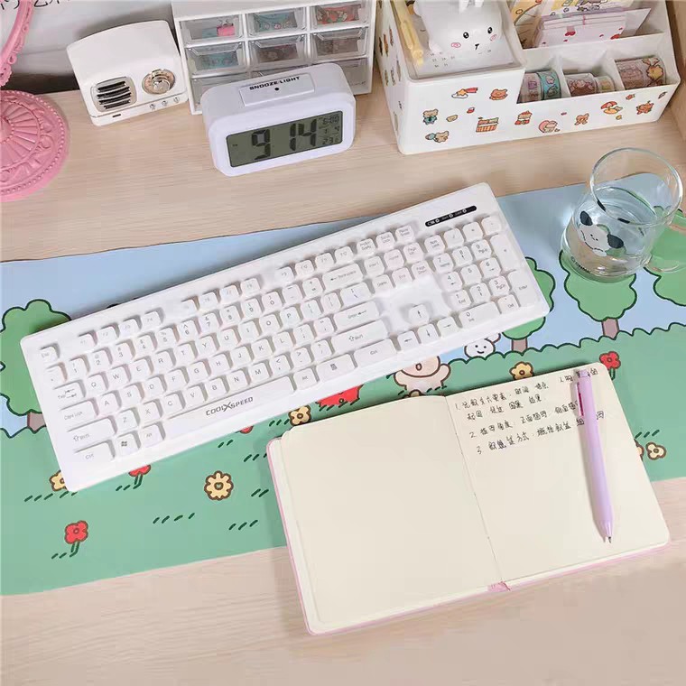 Bàn Di Chuột Miếng Lót Chuột Mouse Pad Cỡ Lớn Hình Bé Gái RF Phụ Kiện Ulzzang