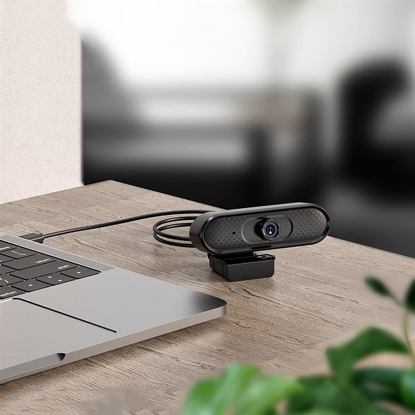 Webcam Hoco DI01 full 1080p có mic, HD siêu nét, chất liệu cao cấp, tương thích với PC và Laptop