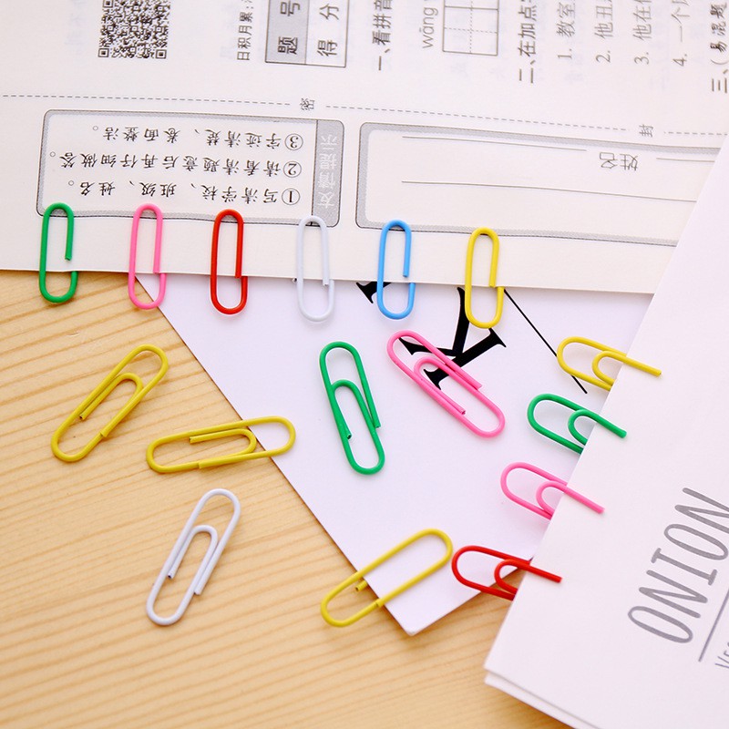 Hộp Kẹp giấy Deli - Ghim giấy màu sắc mẫu truyền thống