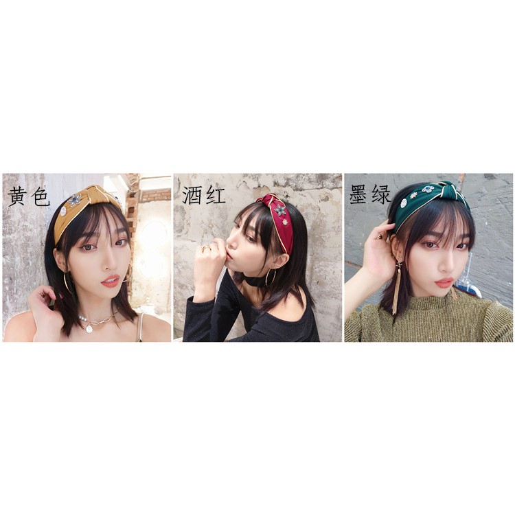 Băng đô cài tóc Hàn Quốc hàng siêu VIP đính đá cực sang chảnh C73363