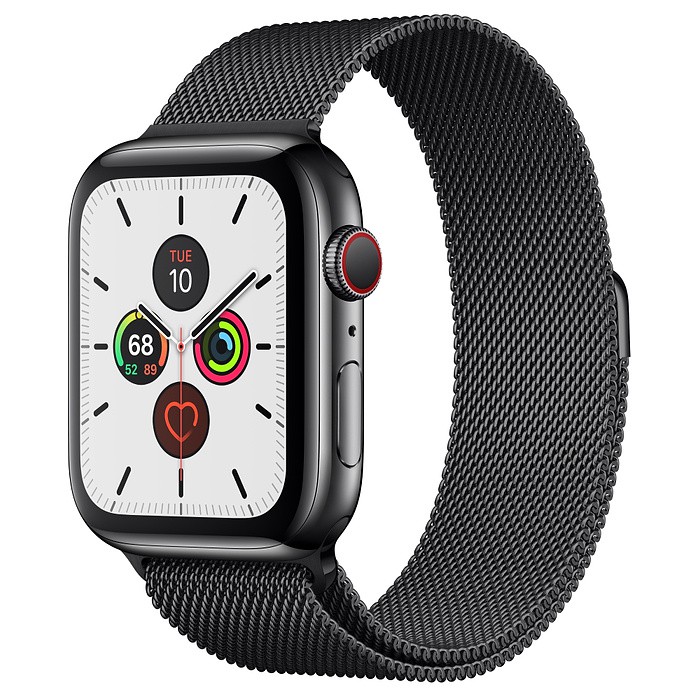 Đồng Hồ Thông Minh Apple Watch Series 5 44mm Space Black Stainless Steel Case with Space Black Milanese Loop