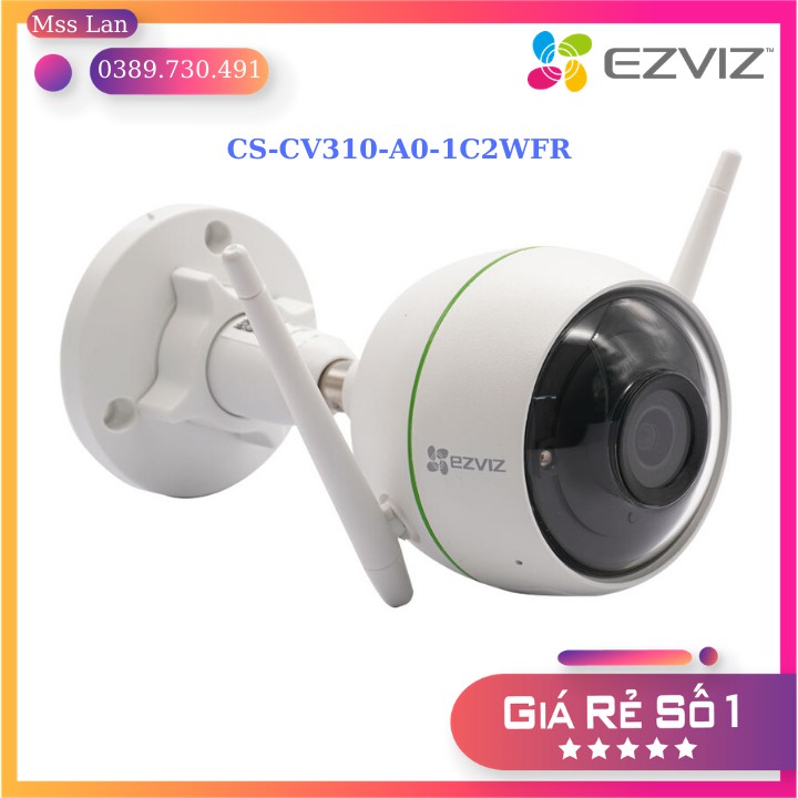 Camera IP WiFi Ezviz Ngoài Trời C3WN Full HD 1080P, Tích Hợp Mic Thu Âm - Chính Hãng, Bảo Hành 24 Tháng