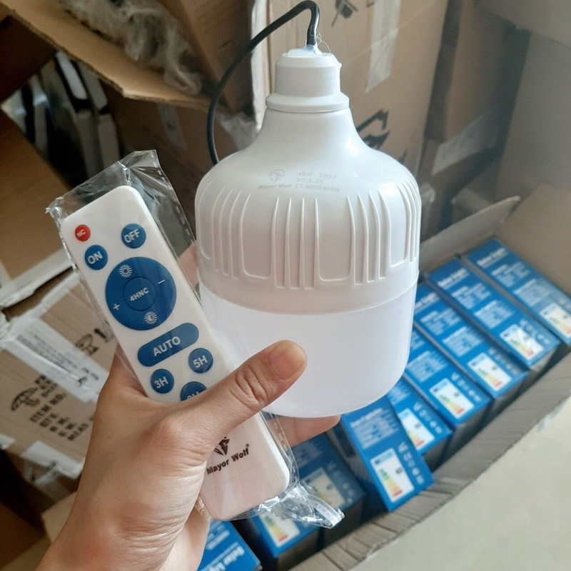 ĐÈN NĂNG LƯỢNG MẶT TRỜI,ĐÈN BULB 50W CHÍNH HÃNG MAYOR WOL TẤM PIN TO