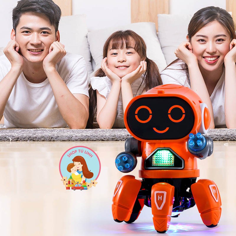 Đồ Chơi Trẻm Em Robot Dancer Nhảy Múa phát sáng Cho Bé Trai, Bé Gái,Có Đèn Có Nhạc Giả Trí Vui Nhộn