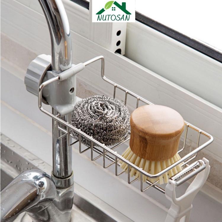 Kệ Đựng Đồ Rửa Chén Inox Gắn Vòi Tiện Lợi Giá Rẻ_Nutosan