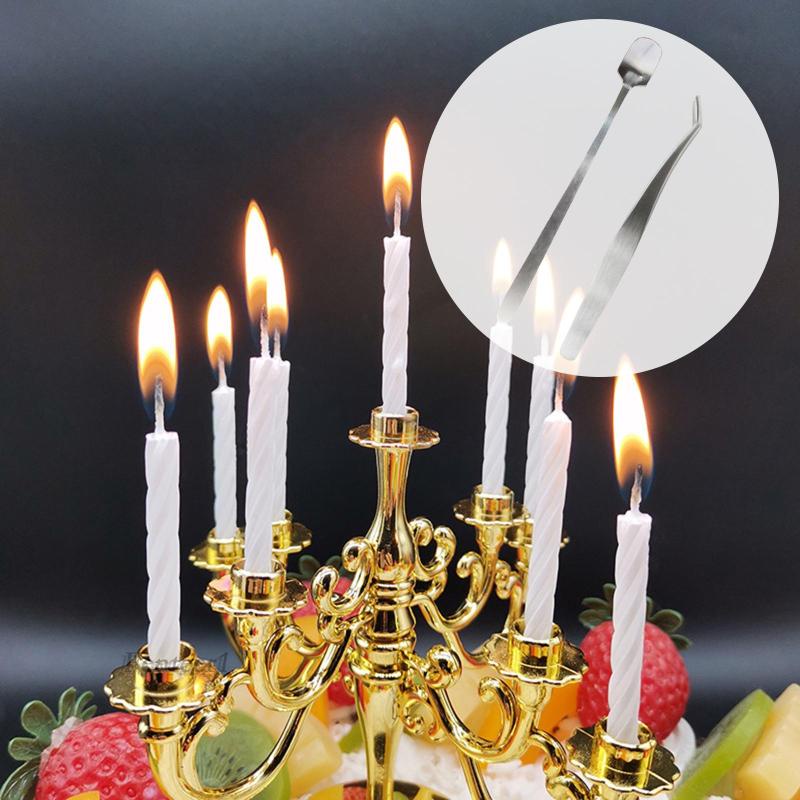 [Fenteer1] Bộ Dụng Cụ Gắp Nến 2 Trong 1 Bền Và Muỗng, Bộ Dụng Cụ Chăm Sóc Nến Thơm, Đèn