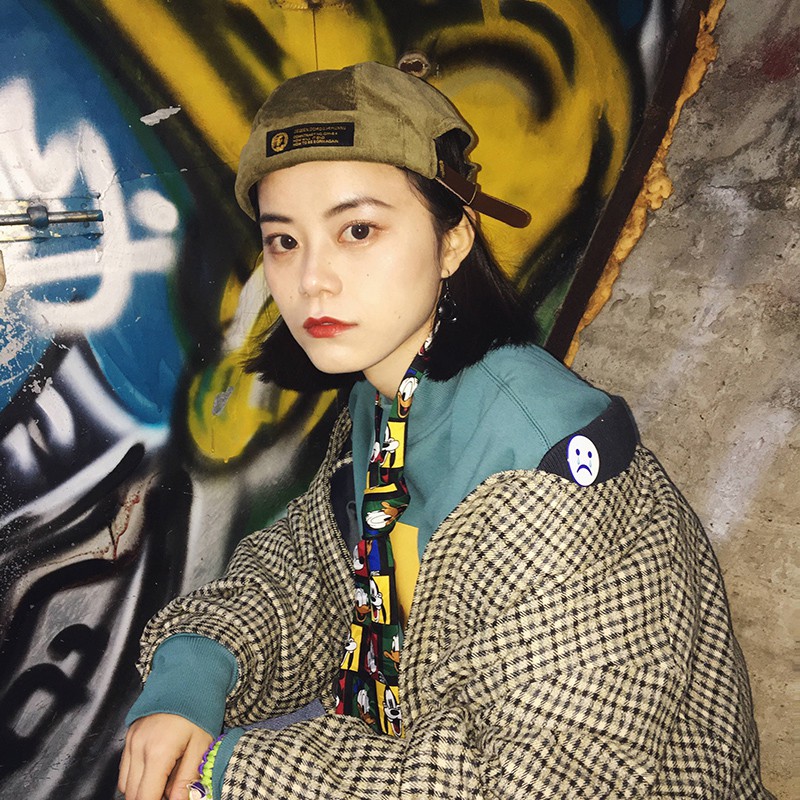 Mũ nồi beret Unisex nhung Phong cách Hiphop Nón nồi Beret Nam nữ Thời trang Hàn Quốc