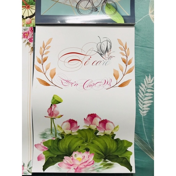 Sổ Caro luyện chữ đẹp- giấy siêu dày, hình siêu đẹp