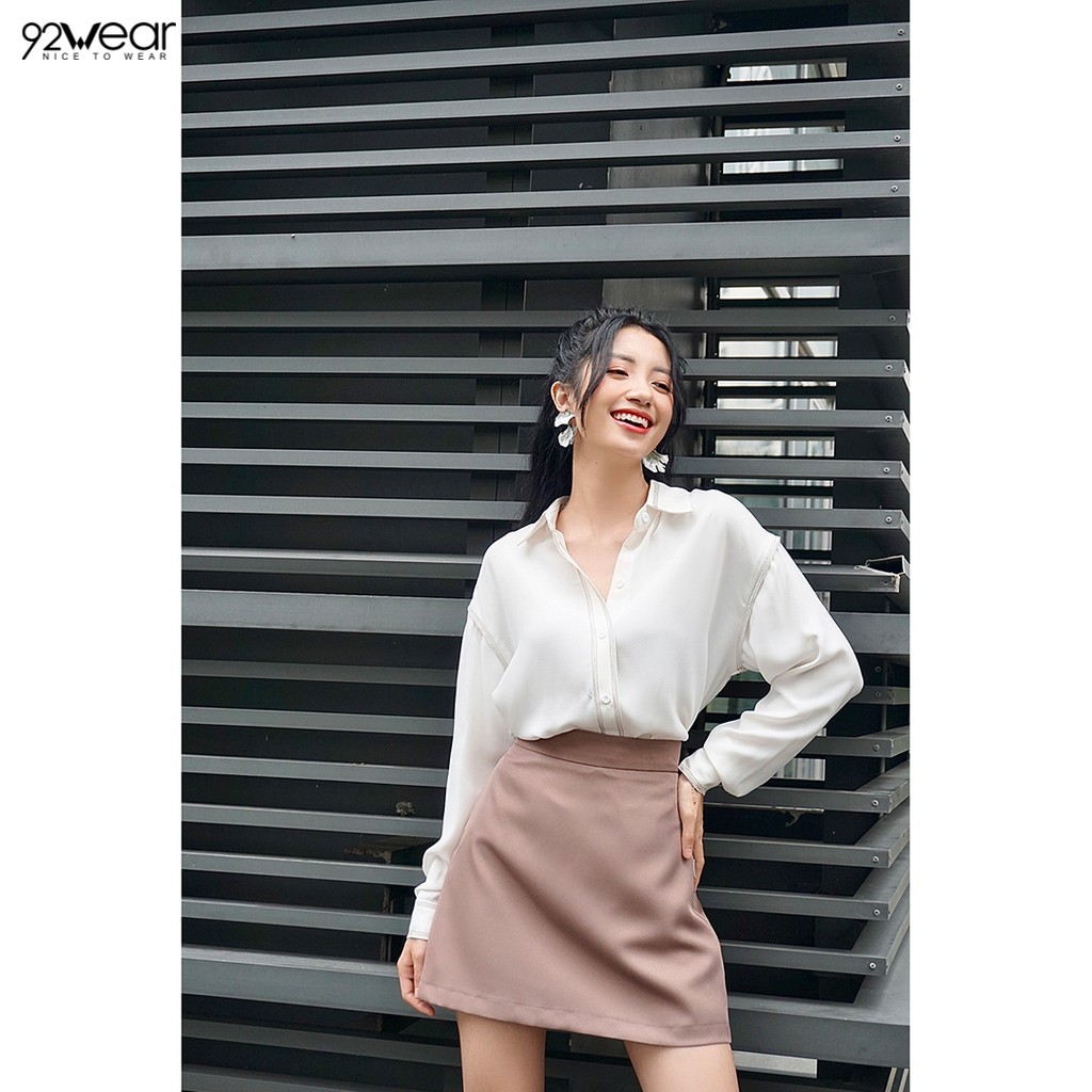 Chân váy ngắn 92WEAR dáng A cơ bản JAW0124 | BigBuy360 - bigbuy360.vn