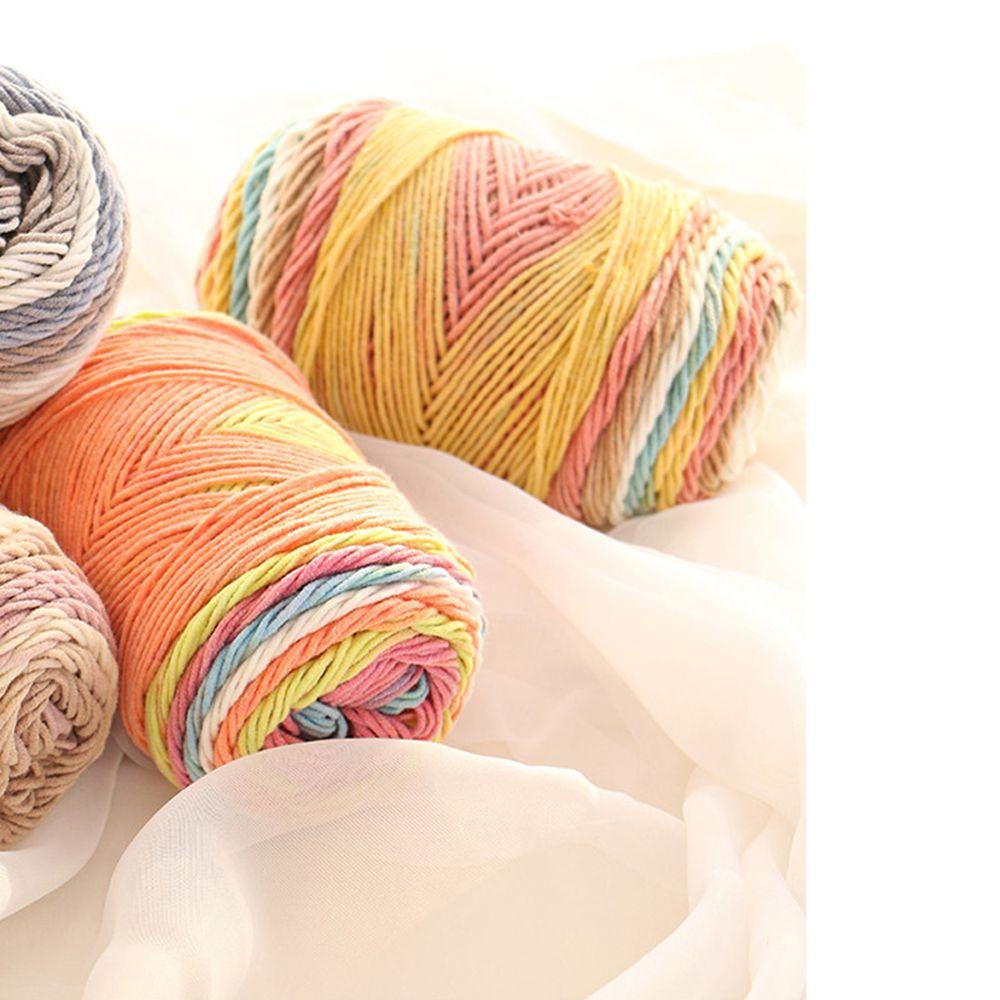 Cuộn Len Đan Sợi To Mềm Mại Màu Sắc Cầu Vồng 100G