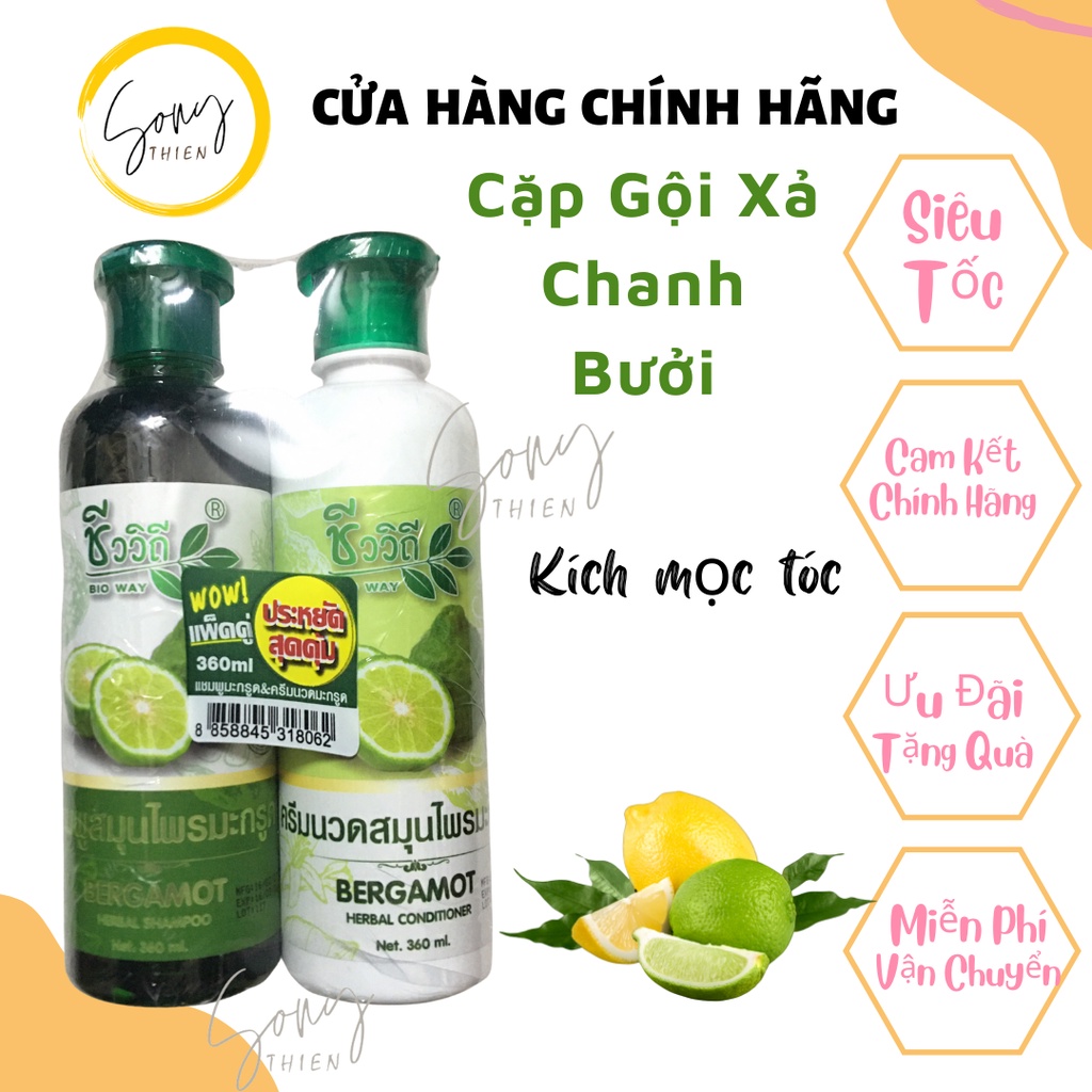 ❤️Cặp Gội Xả CHANH SẢ, CHANH BƯỞI Thái lan hết gàu,giúp mọc tóc tốt