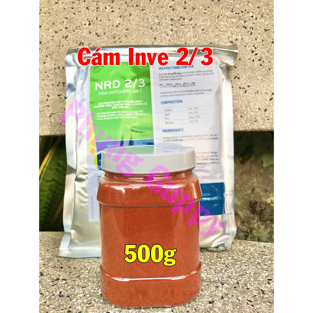 Cám Thái Inve 2/3 Thức Ăn Cho Cá 7 Màu, Betta (Hủ 500g)