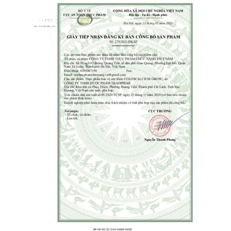 Canxi hữu cơ cho cả nhà , nguyên liệu nhập khẩu từ Pháp, canxi mát