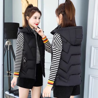Áo gile phao nữ ( THÁO ĐƯỢC MŨ )