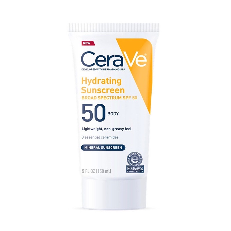 Kem chống nắng dưỡng ẩm Cerave Hydrating Mineral Sunscreen Broad Spectrum SPF 50 Body