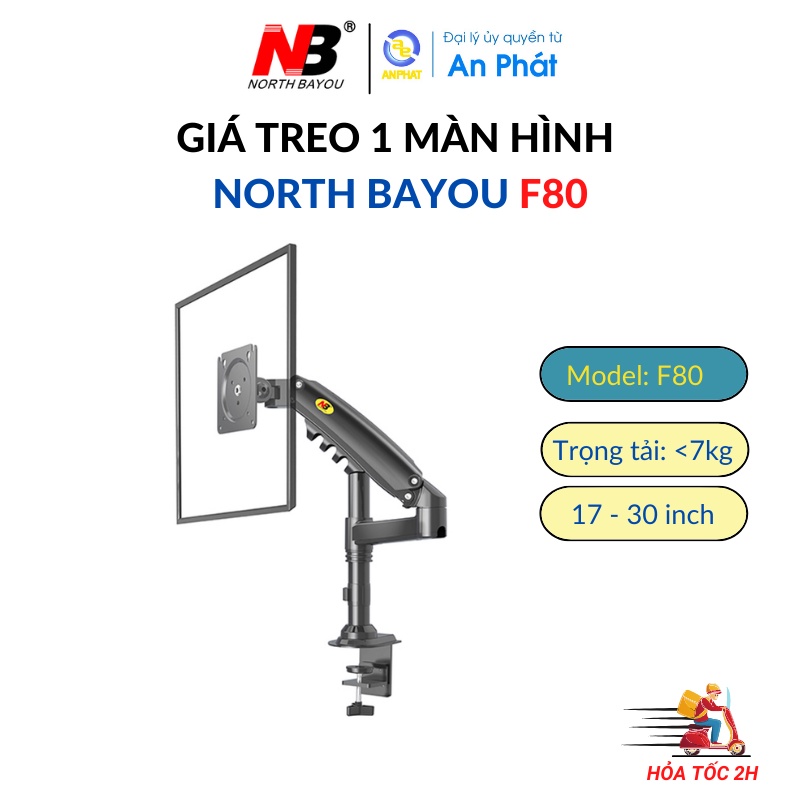 [NEW 2022] Giá treo màn hình North Bayou NB-F80 từ 17inch-30inch, Max tải 7kg, chuẩn VESA - BH 12 tháng chính hãng