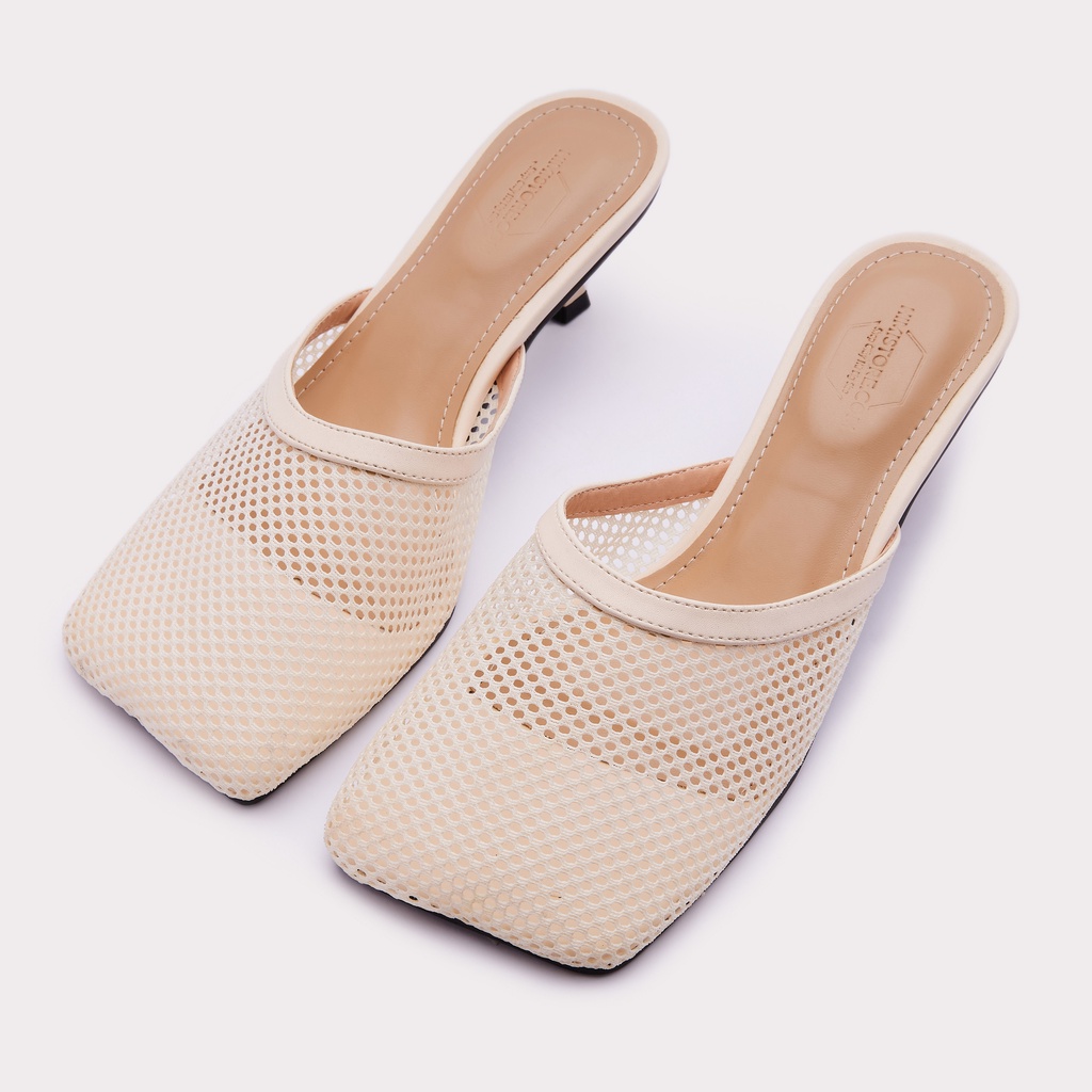 Dép Nữ Cao Gót 5cm Big Size 39 - 44 Phối Lưới Thời Trang 2021 - Himistore