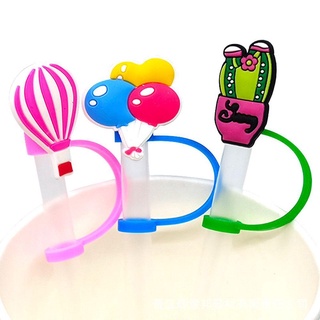 BLACKON Drinking Straw Plug Silicone Drinking Dust Cap Tips Cover Kitchen Tool Reusable Dust-proof Cup Accessory Cartoon Straw Tips Cover Splash Proof Plugs