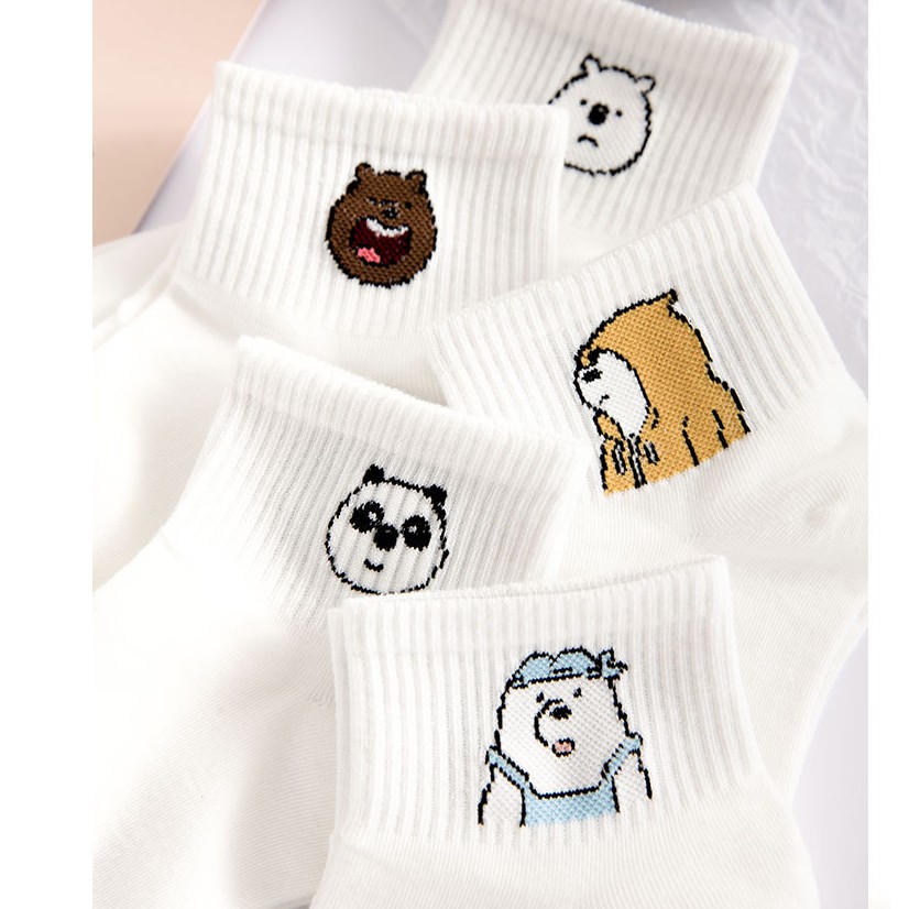 VỚ CỔ TRUNG TRẮNG - GẤU BEAR NÂU