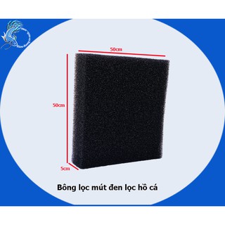 Bông lọc mút đen ( KÍCH THƯỚC 50cm x50cm x5cm ),mút đen lọc hồ cá,bông gòn lọc nước