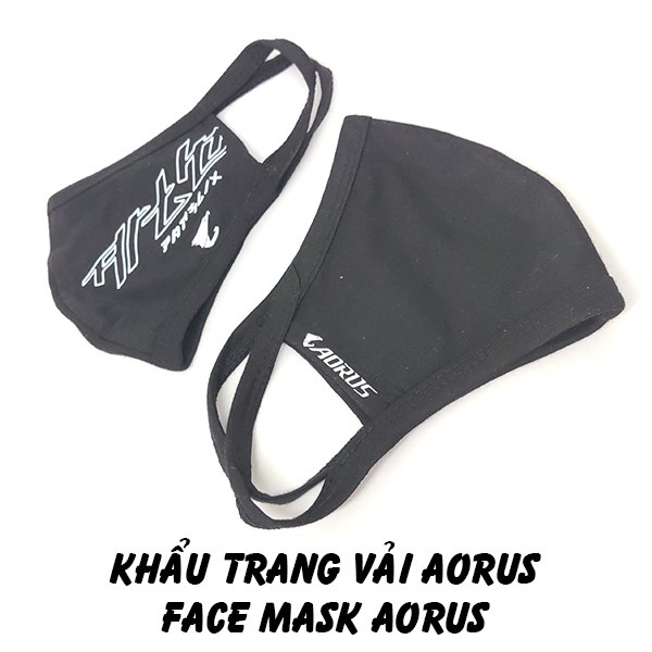Khẩu Trang Vải Đen Aorus Gaming Cloth Masks Phù Hợp Cho Game Thủ Thời Trang Mẫu 2 | BigBuy360 - bigbuy360.vn