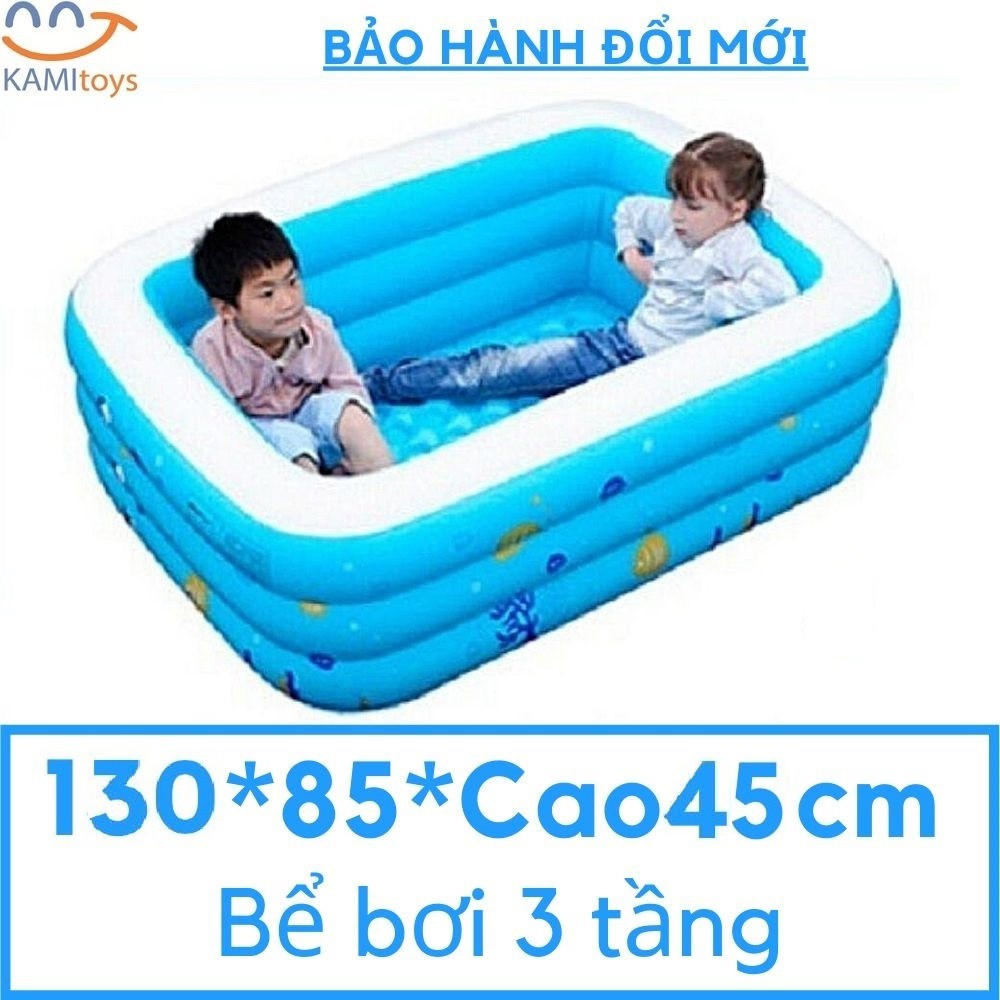 Bể bơi cho bé hồ phao bơi trẻ em cỡ dài 130cm và 120cm Chọn mua Kèm Bơm điện