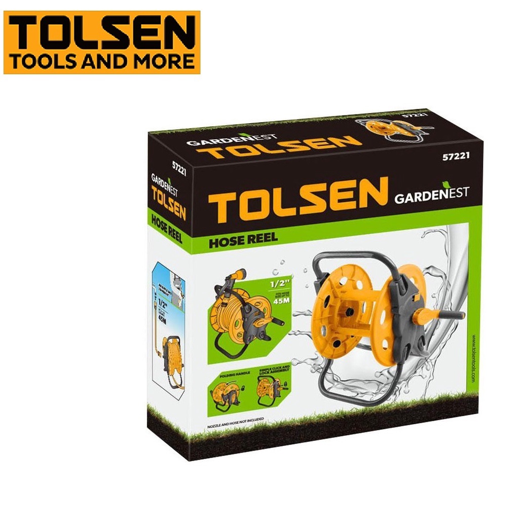 Rulô Cuộn Ống Nước Tolsen 57221  - Không kèm Dây - Dụng cụ quấn, thu gọn ống dây nước tưới cây sân vườn