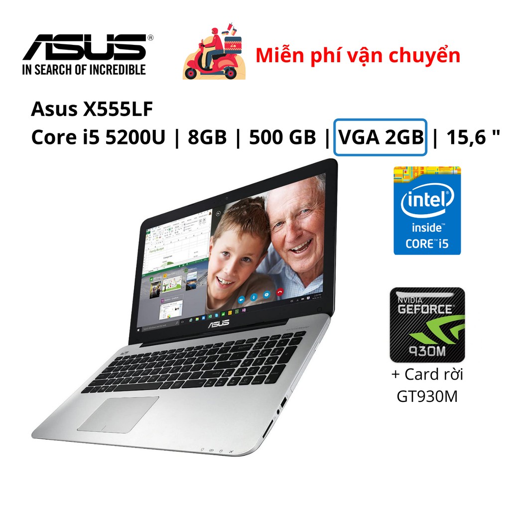 Laptop cũ Asus F555L Intel Core I5 | Ram 8GB | VGA Rời 2GB | HDD 500GB | Win 10 Mới 99% | BigBuy360 - bigbuy360.vn