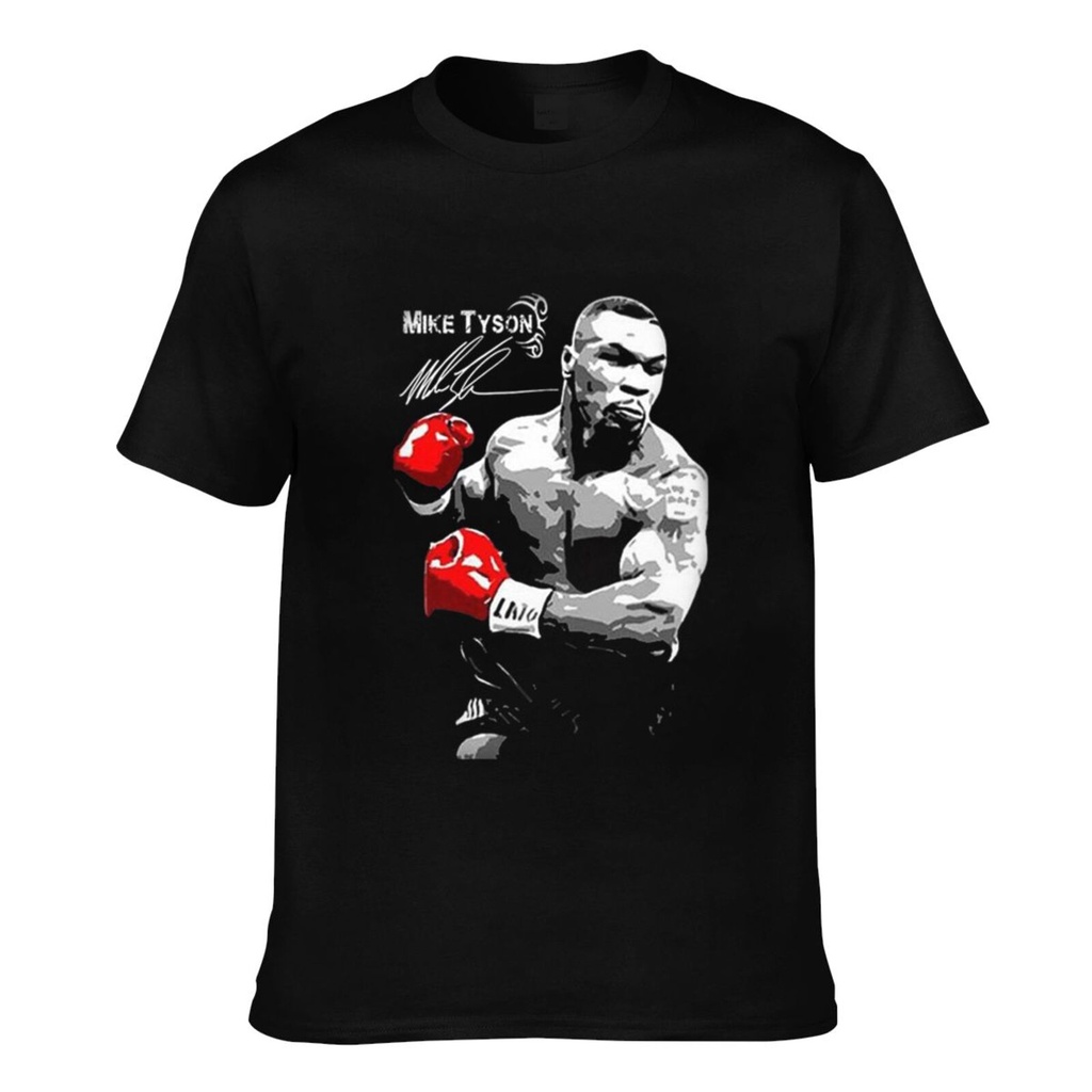 Hài hước Mike Tyson Boxing Legend Boxing Iron Mike Tyson Signature Áo thun Cotton nam