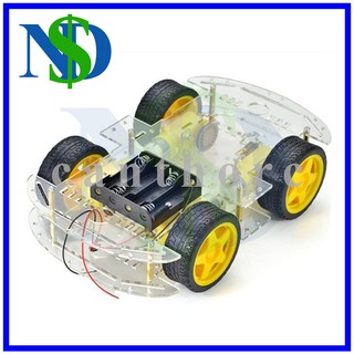 Khung xe Arduino Car 4 bánh nhựa meca - Lập trình IOT
