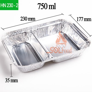 Set 10 HỘP NHÔM, KHAY GIẤY BẠC đựng thực phẩm có nắp đa dạng kích cỡ Dalaco.decor