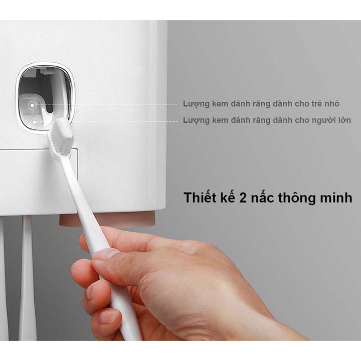 Bộ nhả kem đánh răng cao cấp ECOCO + tặng kèm 04 cốc sang trọng