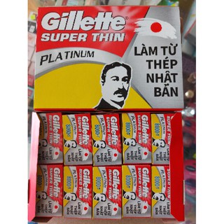 Lưỡi lam gillette super thin hộp 5 x 20