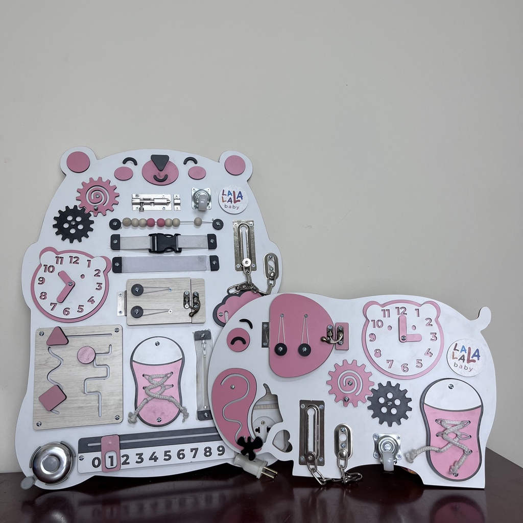 Bảng bận rộn - Busy board rèn luyện vận động tinh anh hình con vật đáng yêu thương hiệu Lalala baby .