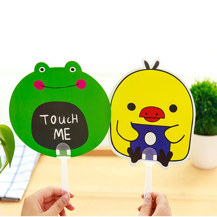 [ KHO HÀNG SỈ ]  Quạt nhựa cầm tay cute dễ thương hình thú hoa quả – Quạt tròn cầm tay BTS