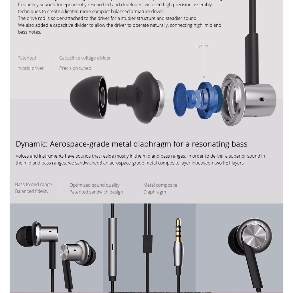 Tai Nghe Nhét Tai Xiaomi Piston Gen Iv 4 Pro Oem Hybrid Dual