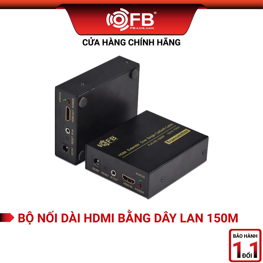 Bộ Nối Dài HDMI 150M FB-LINK Thông Qua LAN Chuẩn CAT-5e 6 Kèm Ad thumbnail