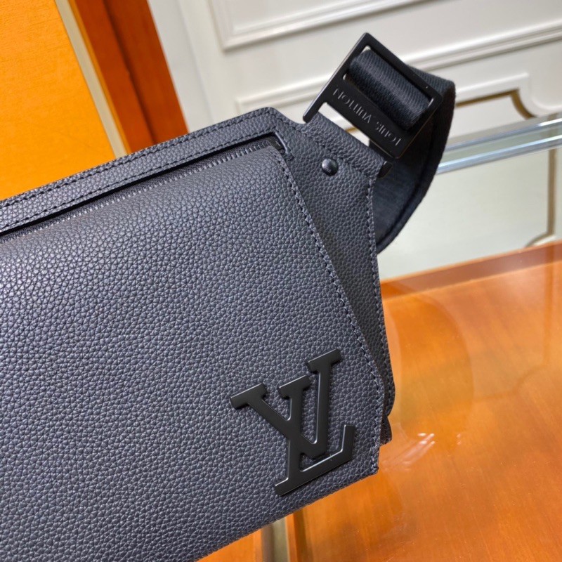 Túi đeo chéo/ túi bao tử cho nam Louis Vuitton Aerogram LV da thật cao cấp hàng vip 1-1